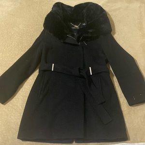 Calvin Klein Black Peacoat Size Petite Large
